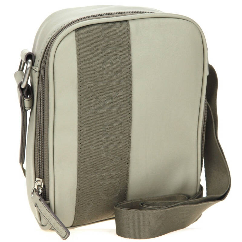 calvin klein ck 卡文克莱 男士pu经典logo灰色肩背斜挎小包 4602