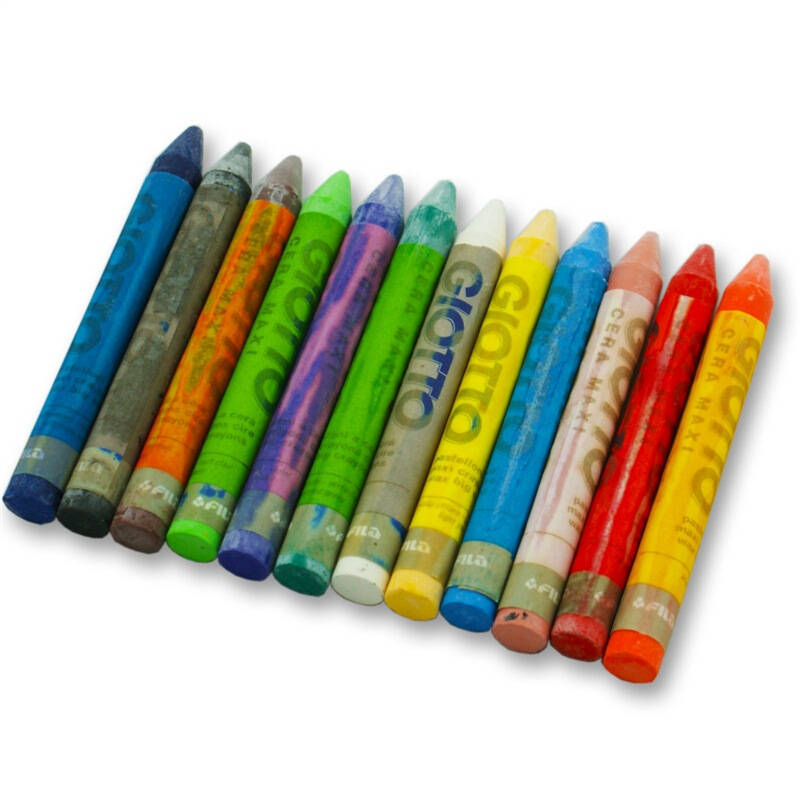 酷奇(giotto)291200 意大利十二色粗长蜡笔