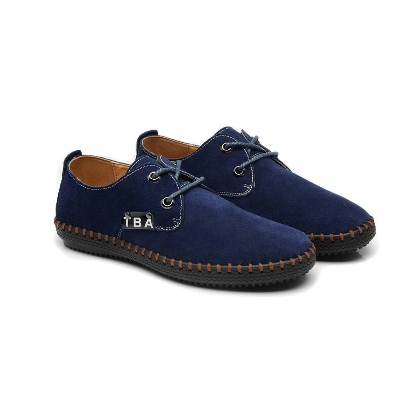 牛头酋长tba 夏季新款时尚潮流百搭休闲男鞋 舒适驾车鞋豆豆鞋手工鞋