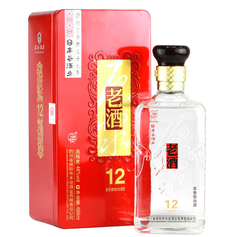 【清仓】浓香型白酒 丰谷原浆老酒 12号 48度 488ml