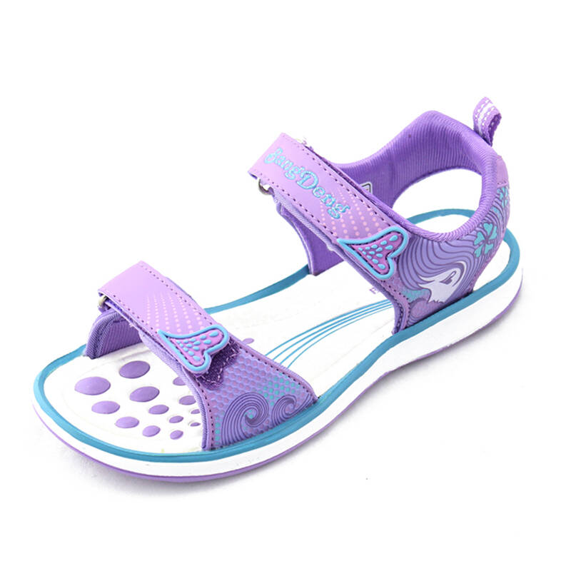 帮登童鞋2013年最新款女中童时尚沙滩凉鞋bm603342 紫色 37