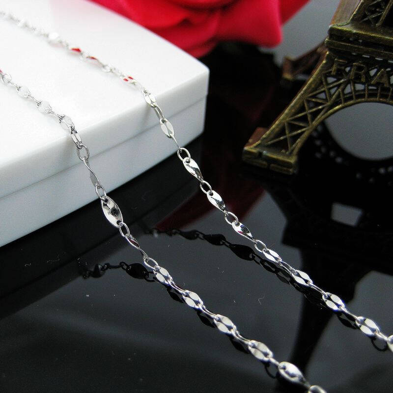 meicen美岑珠宝 pd990钯金超闪天使之吻亮片项链 情人节 生日 礼物