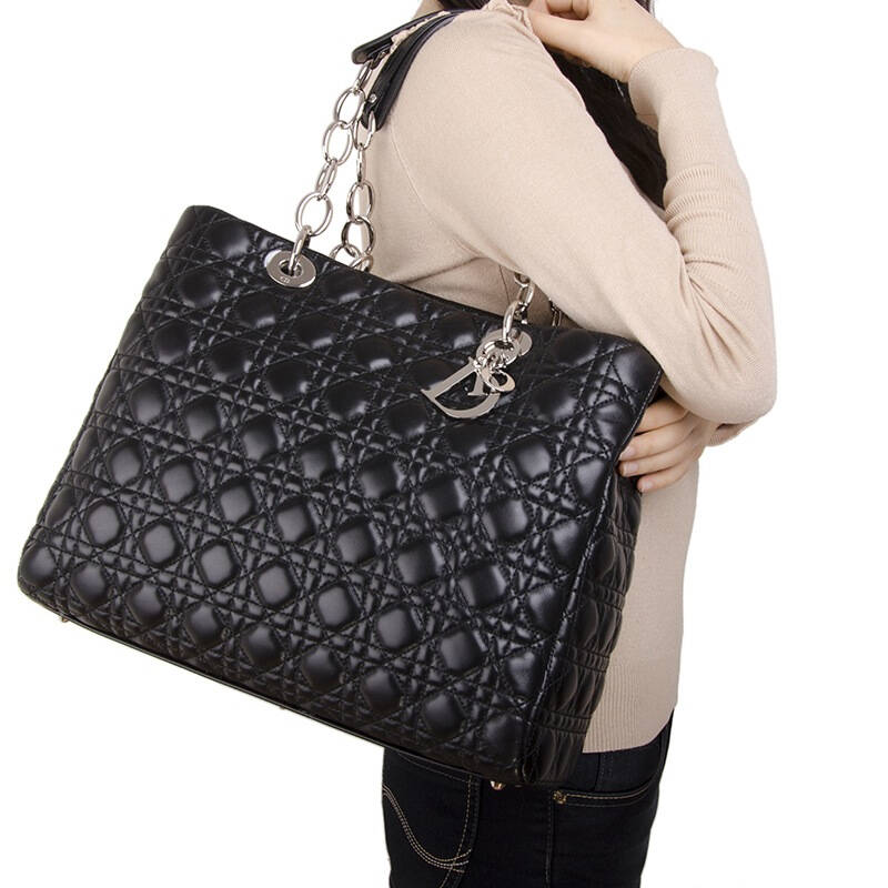 dior 迪奥女士黑色羊皮手提包 dior soft系列 cal44956 n0u ml