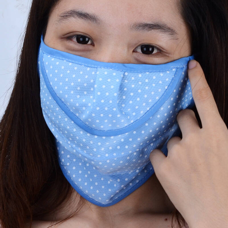 pgm 韩国进口 高尔夫防晒口罩 双层透气 韩版短口罩 koz001蓝色月亮弯