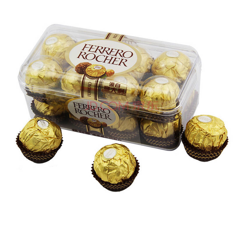【京东超市】意大利进口ferrerorocher费列罗榛果威化巧克力16粒装200