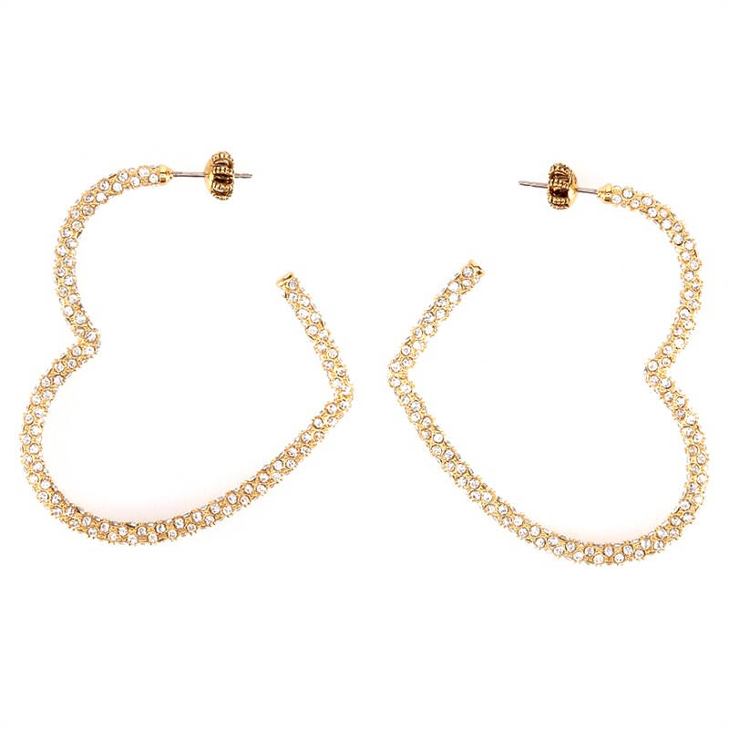 juicy couture 橘滋 金色满钻镂空心形大号耳环 yjru6463-710 rs