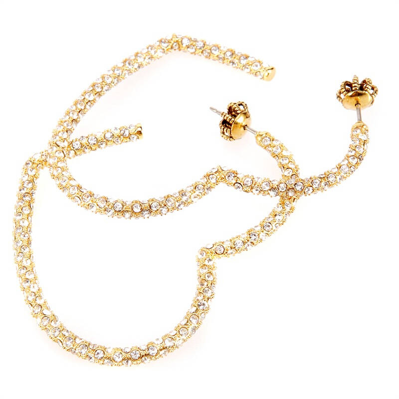 juicy couture 橘滋 金色满钻镂空心形大号耳环 yjru6463-710 rs