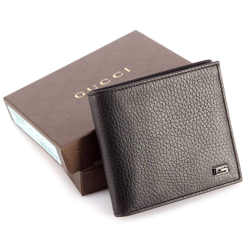 gucci 古驰 男士双折黑色真皮钱包 150404 ca00r 1001 lcx