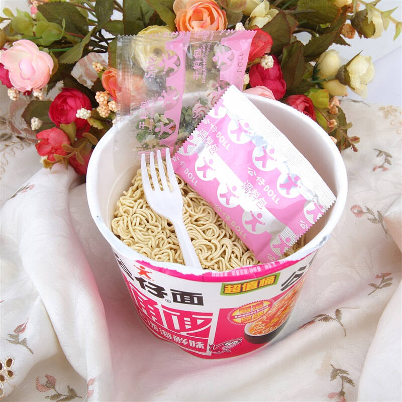 公仔面(doll) 桶面 上汤海鲜味道 91g 桶装