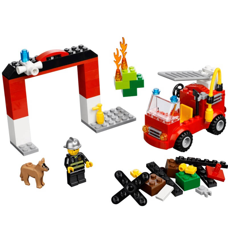 lego 乐高 b&m duplo 得宝创意拼砌系列 我的乐高消防局 10661 自营