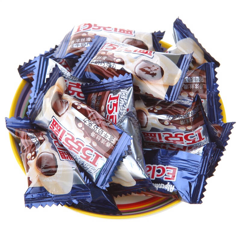 阿尔卑斯巧克溢夹心牛奶糖含牛奶巧克力 185g