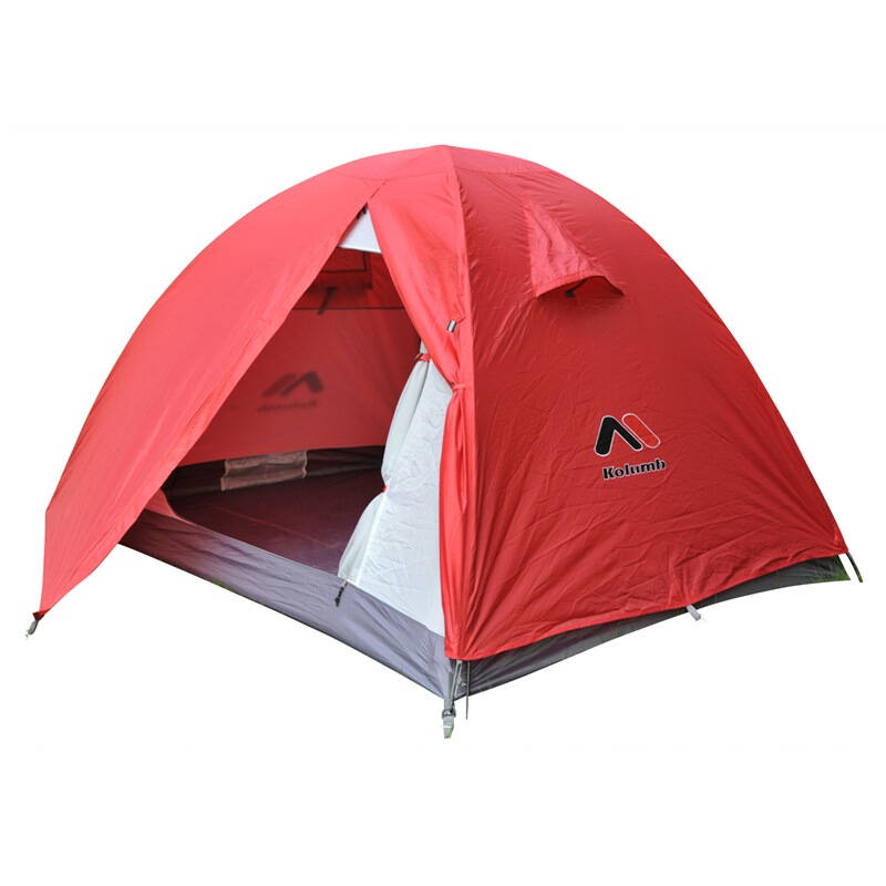 哥仑步kolumb71071专业户外三人双层玻杆帐蓬大红xs