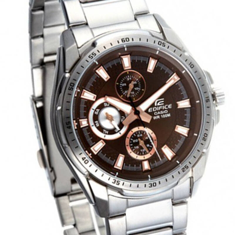 卡西欧(casio)手表 edifice系列三眼六针多功能石英男表ef-336d-5a