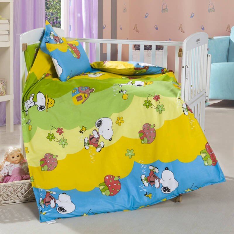 欣纯家居 全棉卡通幼儿园儿童被子 纯棉宝宝保暖被子110*150cm 史努比