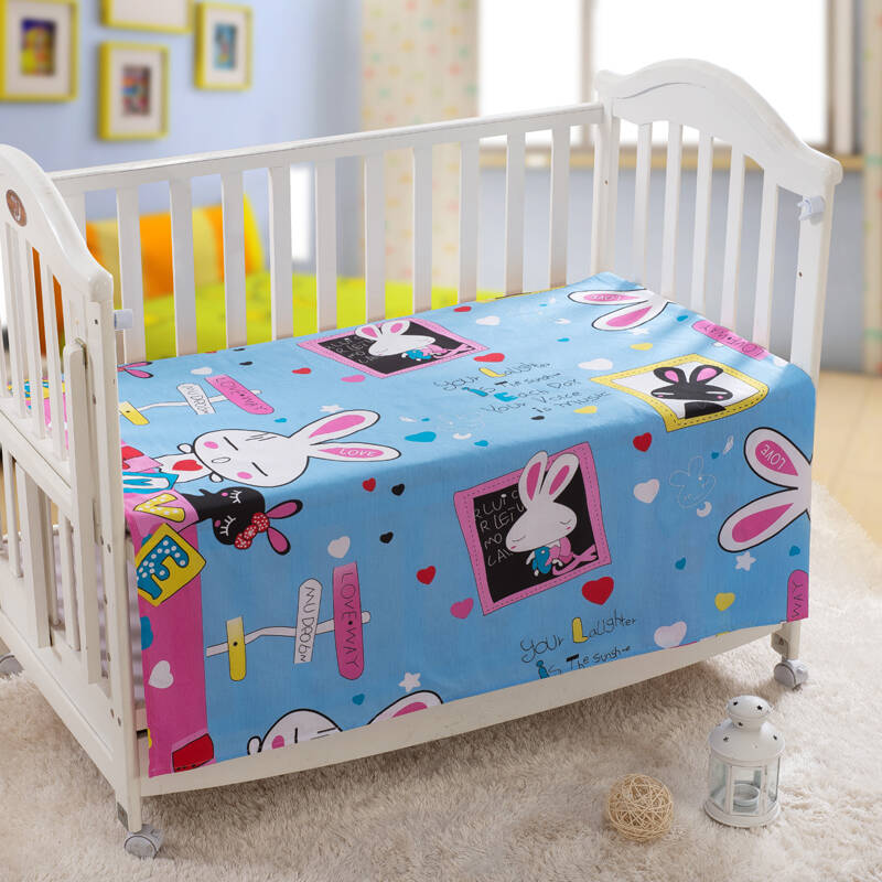 星月恋家纺全棉婴儿床单纯棉幼儿园床单卡通儿童床单纯棉斜纹单人床单