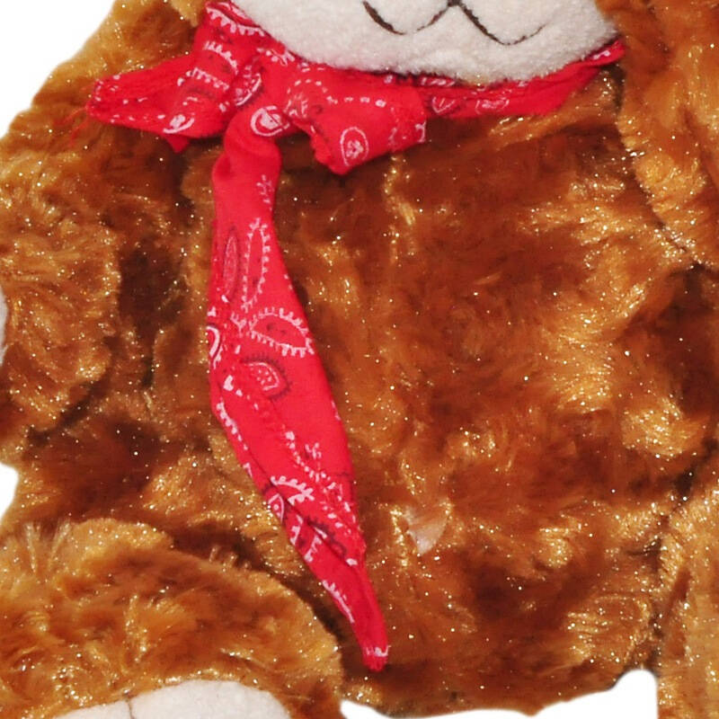 欧德贝尔 嘻哈风格捂眼害羞泰迪熊32cm 深棕色玫瑰绒