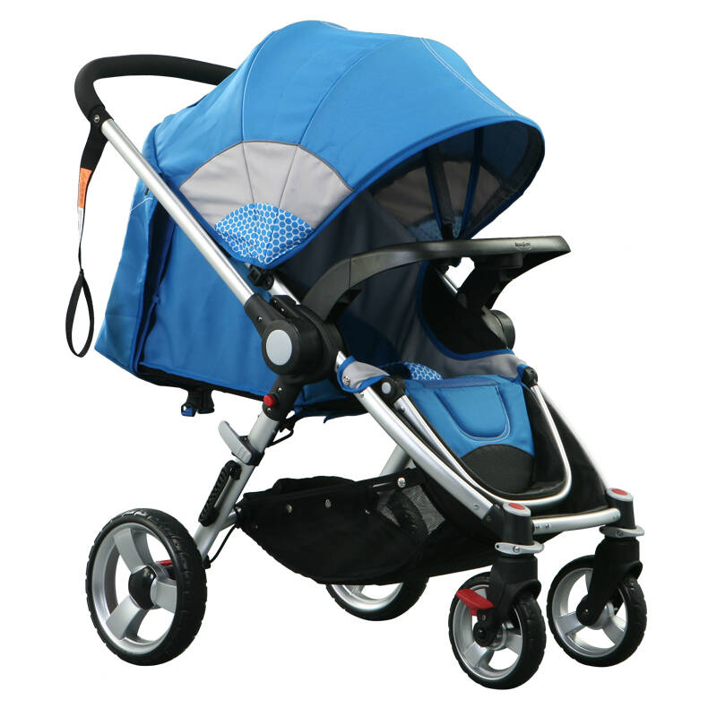阳光儿童一秒收车轻便婴儿推车欧洲平躺婴儿车sh918a 蓝色(sh908a升级