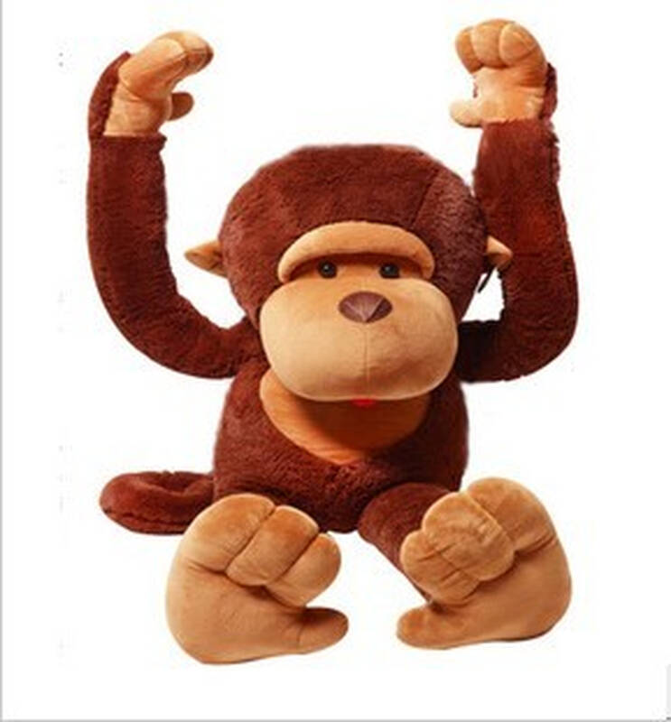 禧乐达棕色大嘴猴 毛绒猴公仔 大号毛绒玩具 5 1.4米