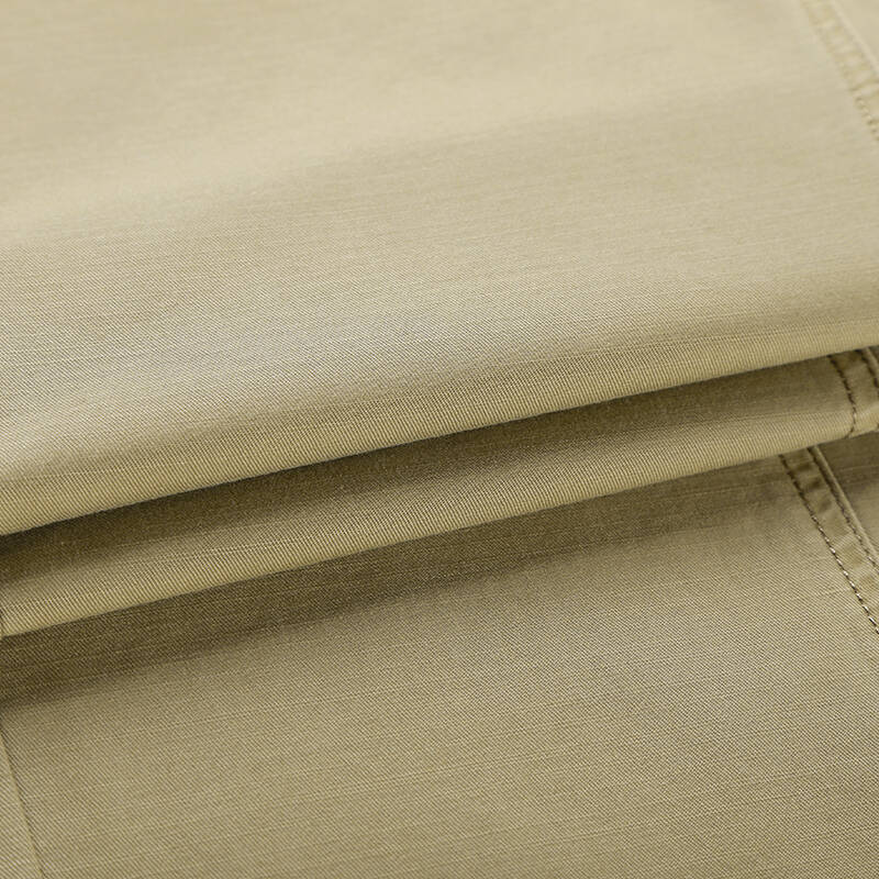 骆驼男装 春夏 男士修身直筒长裤 纯棉商务休闲长裤 卡其 34