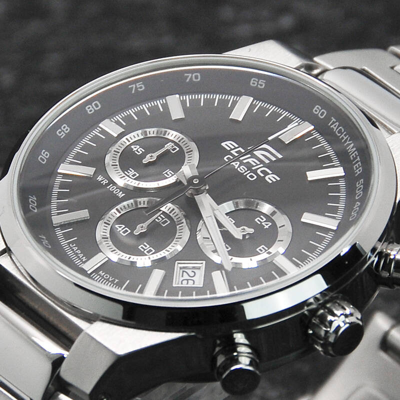 casio卡西欧 edifice ef-500bp-1av df经典全钢商务休闲男表 黑色