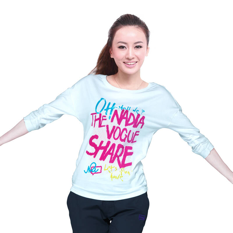 纳迪亚n a/新品/nadia女装/圆领七分长袖/ld515 白色 女款s(155/80a)