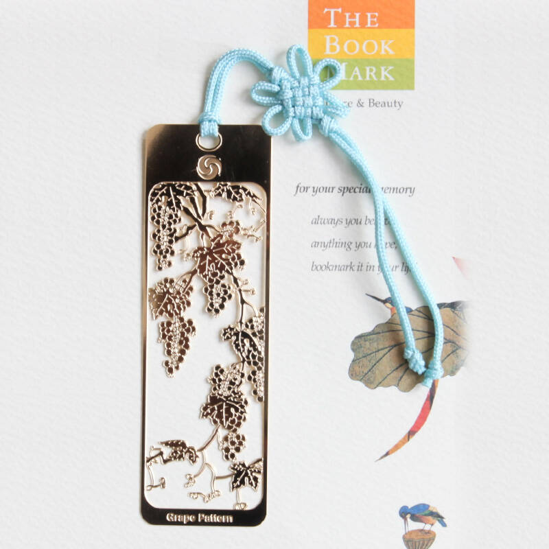 原本生活 韩国创意礼品镂空金属书签 镂空葡萄