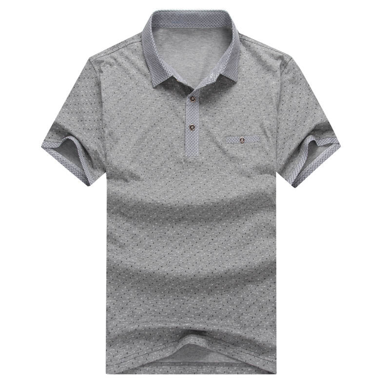 奔迈2014夏装新品男士翻领polo衫 波点印花时尚男装t恤 短袖 2# 170