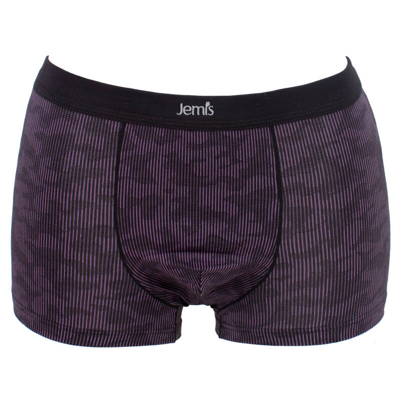 竹纤维平角内裤 中腰平角短裤 u凸宽松莫代尔底裤男w12113 紫花 2xl