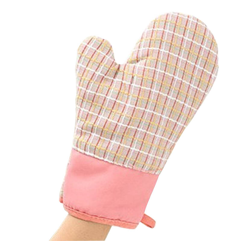 乐活森防烫手套 微波炉手套 隔热加棉手套 2只装 粉色2只装