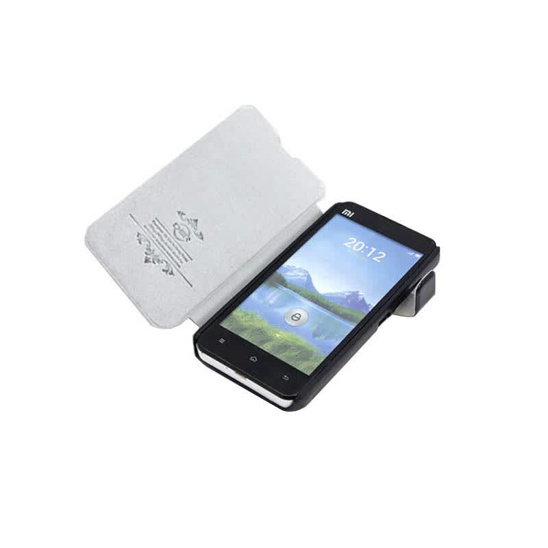m2s超薄保护套 撞色支架皮套手机壳外壳 适用于小米2/m2/ms2 黑色