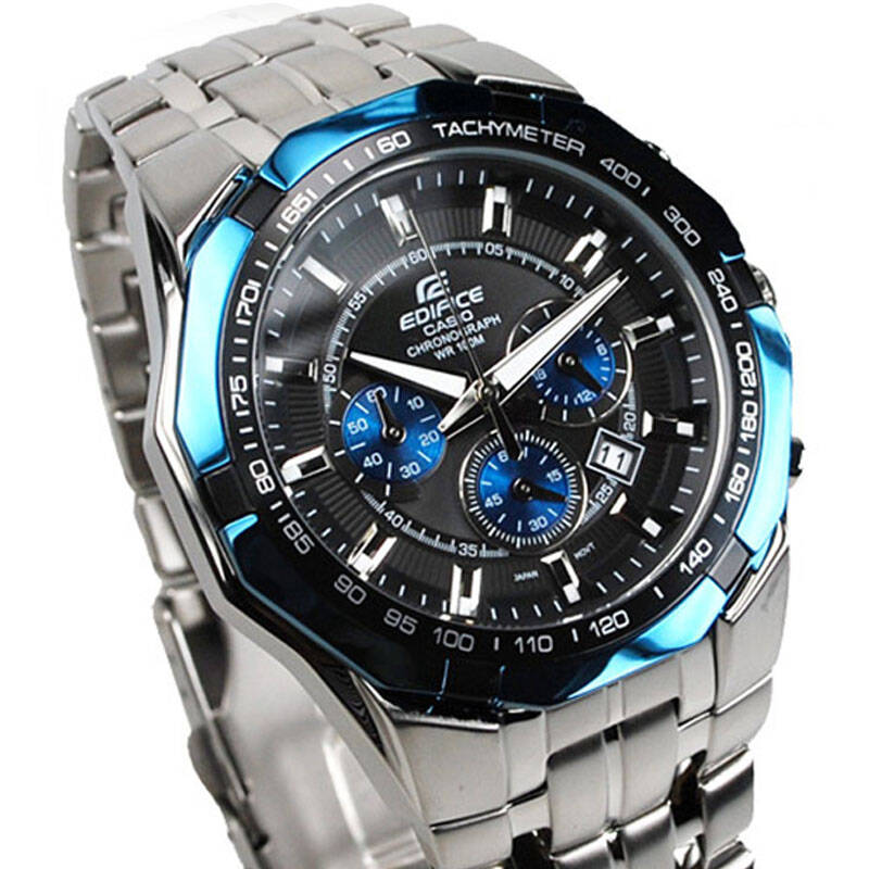 卡西欧casio手表ef系列钢带运动男表ef-540d-1a2