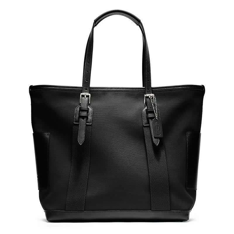 coach/蔻驰 bleecker系列男士商务手提包业务包 70963 2色入 黑色 横