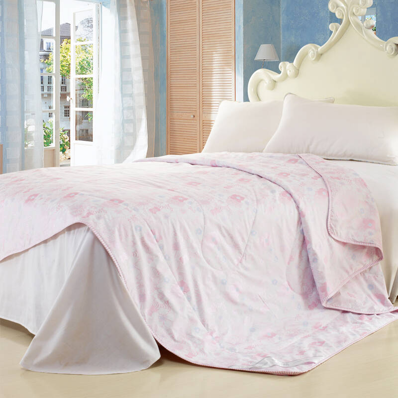 绅宝家纺 春秋夏凉空调单双人菊花香怡被 粉色 200x230cm