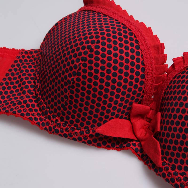 etam艾格内衣 波点蝴蝶结聚拢文胸 12076806911 女人节 75b