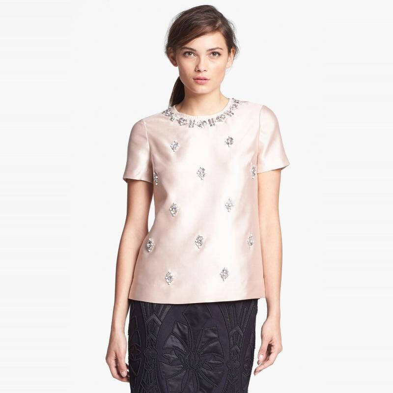 托里伯奇 tory burch 女式短袖衬衫 blush champagne q00022509 10