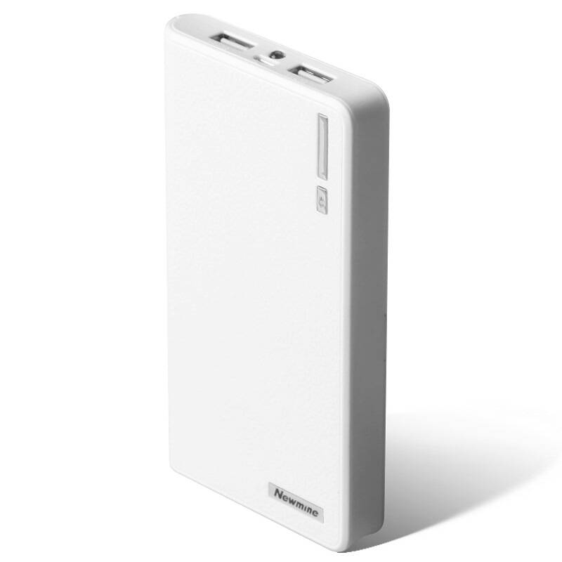 纽曼(newmine)nm10聚合物移动电源 11000mah双usb充电宝 白色 京东