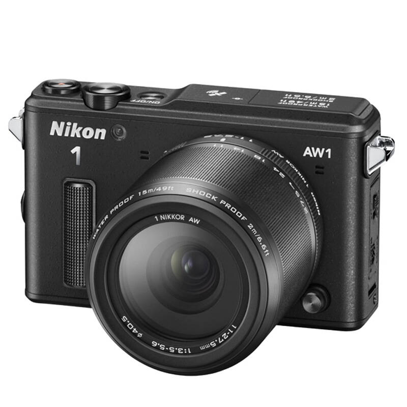 尼康(nikon) 1 aw1 (vr11-27.5mm f/3.5-5.6) 可换镜数码套机 黑色