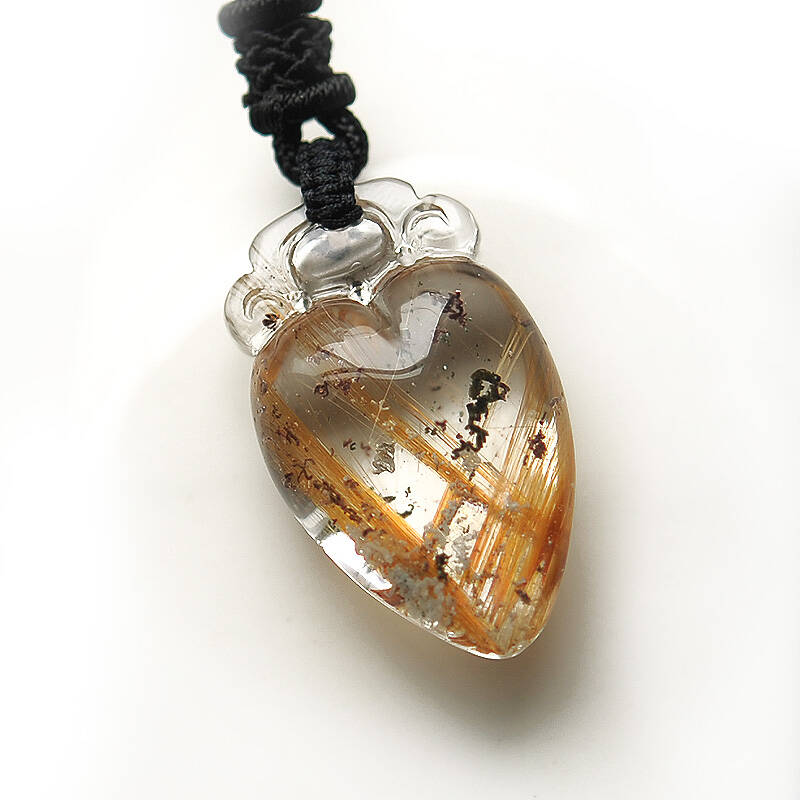 隆晶 天然水晶维纳斯金发晶吊坠 雕刻吊坠 a1508 饰品礼物