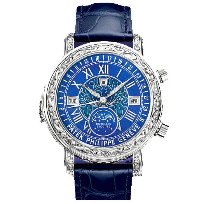 百达翡丽patek philippe 复杂功能计时系列 机械男表6002g