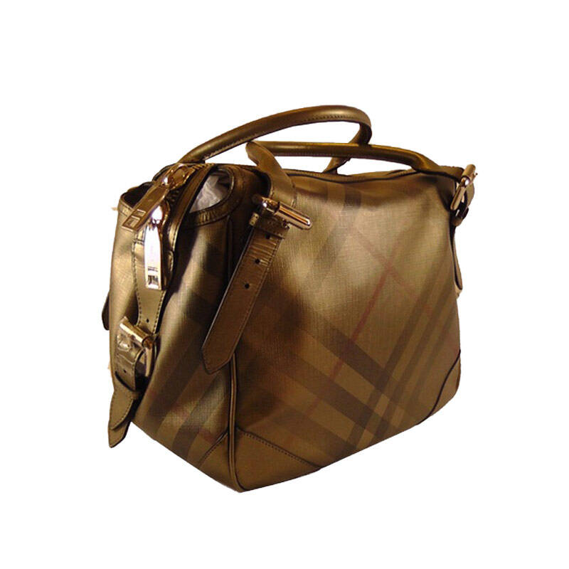 巴宝莉(burberry)烟熏色牛皮格子女士单肩包32297061b