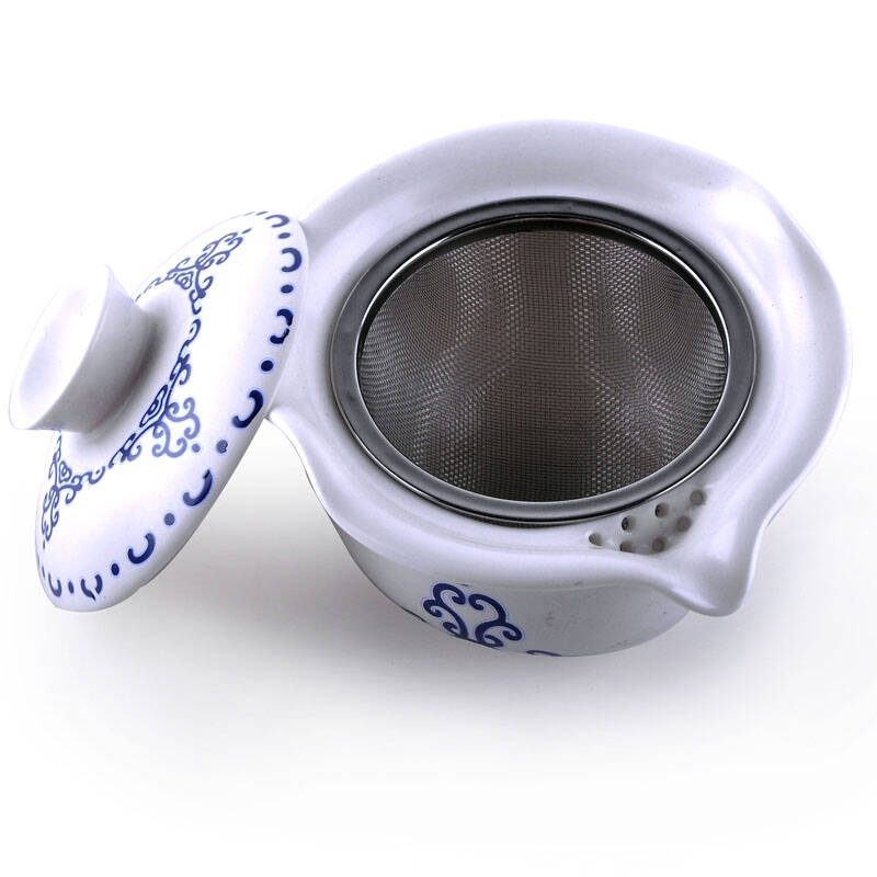 山林居茶具 陶瓷茶壶亚光系列 青花瓷如意茶壶 手抓壶