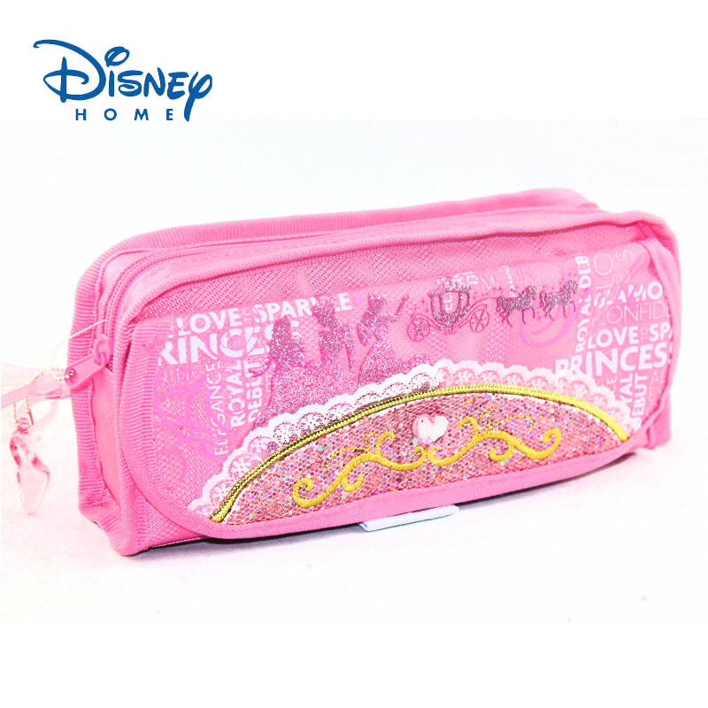正品联众迪士尼 学生笔袋 公主芭比图案笔袋l豪华多层笔袋p6630 粉色