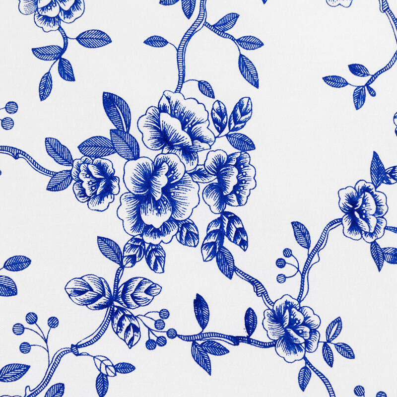 sufang 100%全棉四件套 活性印花 双人被套 青花瓷 1.5米