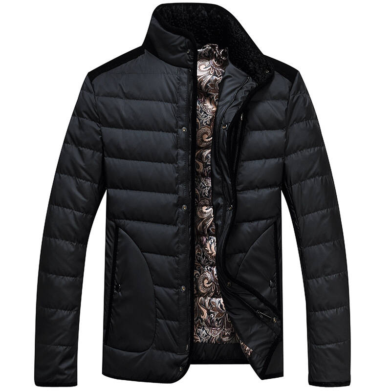 奔迈benmai男士羽绒服男款修身加厚商务休闲新款男装外套1312 深灰