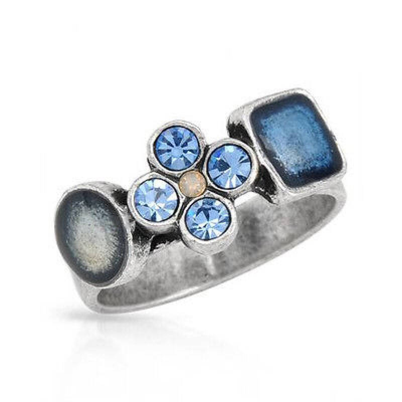 pilgrim skanderborg 女士水钻戒指 蓝色 us8