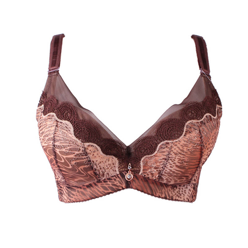 秀黛秋冬幻彩凝香 刺绣聚拢内衣 侧收上托文胸 b杯巧克力色 80b