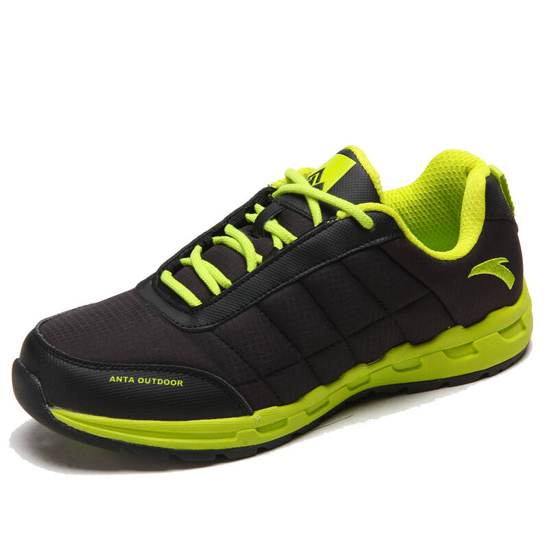 安踏anta男鞋 春夏季户外鞋 时尚耐磨专项运动鞋 黑/果绿 43