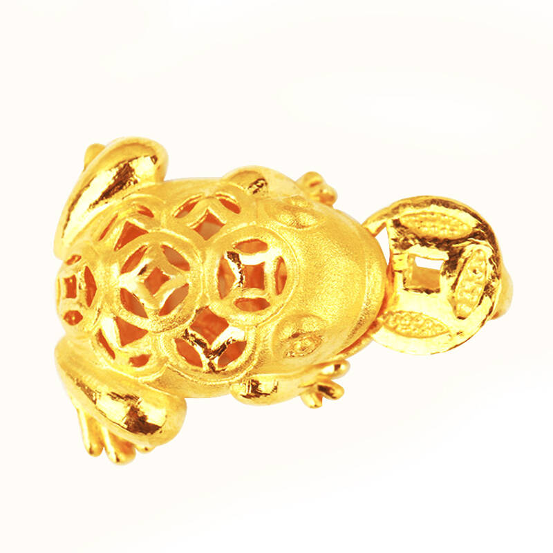 菜百首饰黄金/千足金金蟾蜍吊坠 2.51g