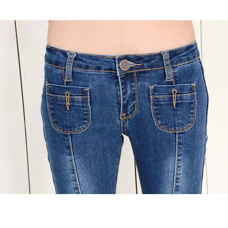 windstyle秋装新款女装2014韩版修身显瘦潮牛仔裤 中缝小脚裤长裤子