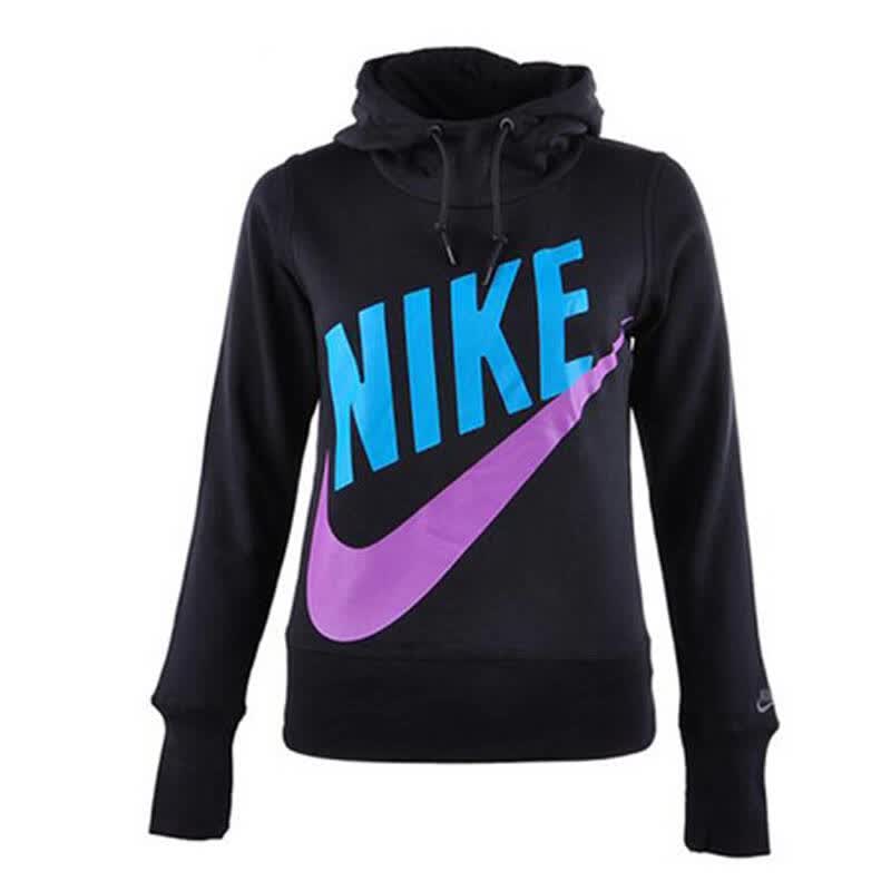 耐克nike女款春新款运动套头卫衣520935-010-602-011 黑色520935-011
